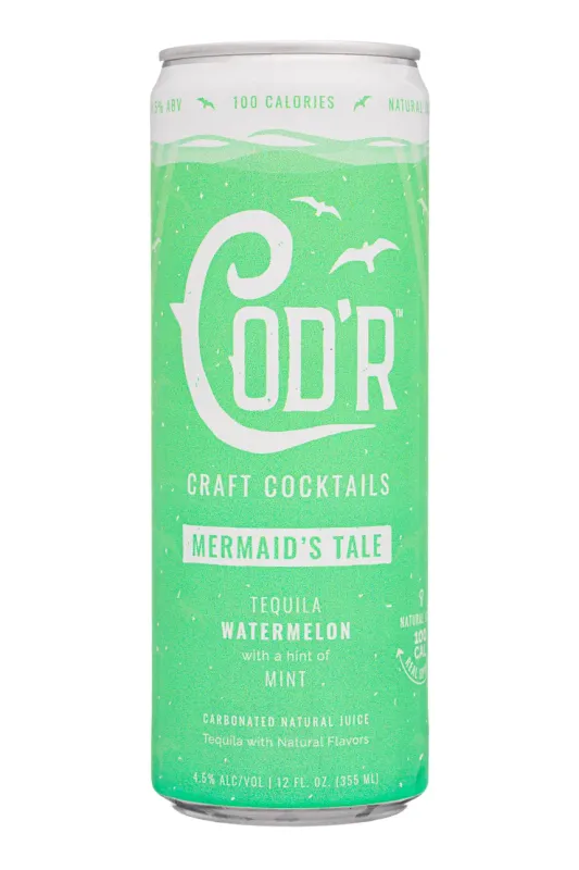 Cod'r Craft Cocktails - Mermaid's Tale - Tequila &amp; Watermelon - 4 pack cans