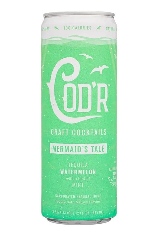 Cod'r Craft Cocktails - Mermaid's Tale - Tequila &amp; Watermelon - 4 pack cans