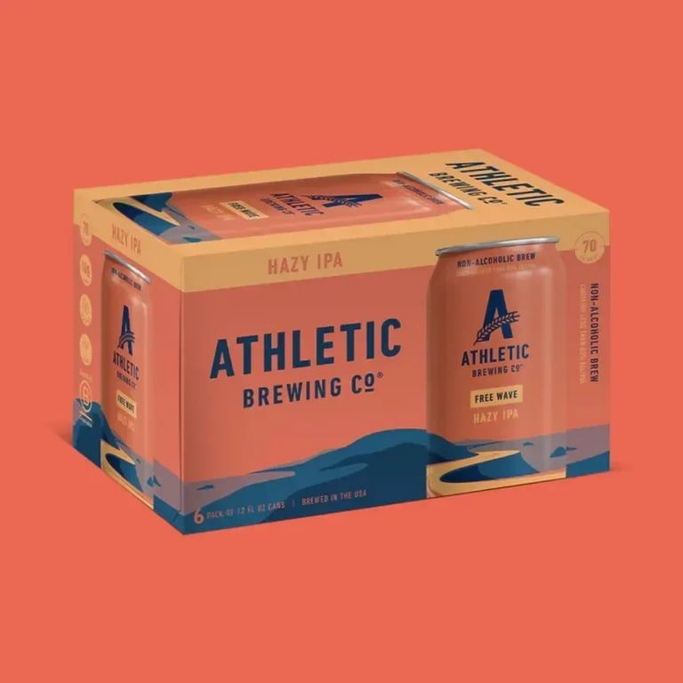 Athletic - Free Wave - Non-Alcoholic Hazy IPA - 6 pack 12oz cans