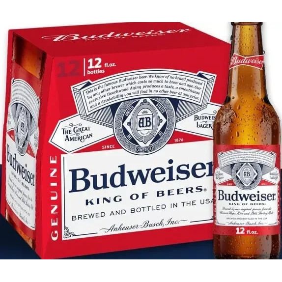 Budweiser - Lager - 12 pack 12oz bottles
