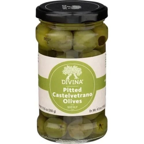 Divina Pitted Castelvetrano Olives 10.6 oz jar