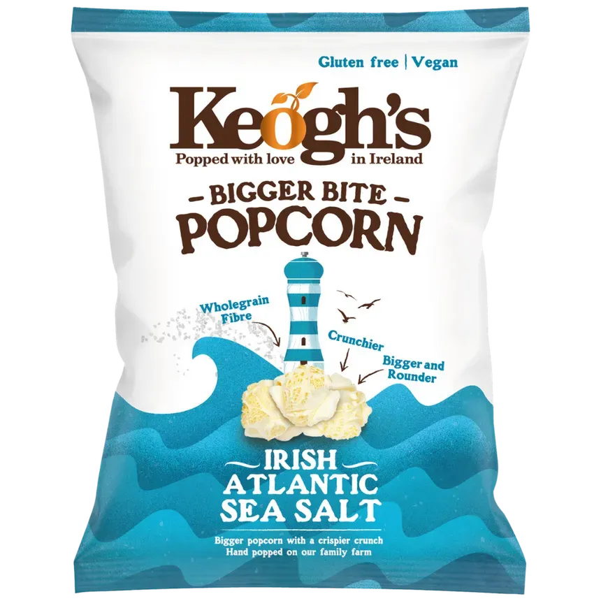 Keogh's Irish Atlantic Sea Salt Popcorn 2.5 oz bag
