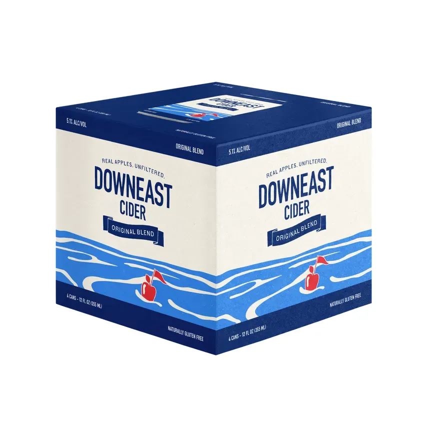 Downeast Unfiltered Craft Cider 4 pack can