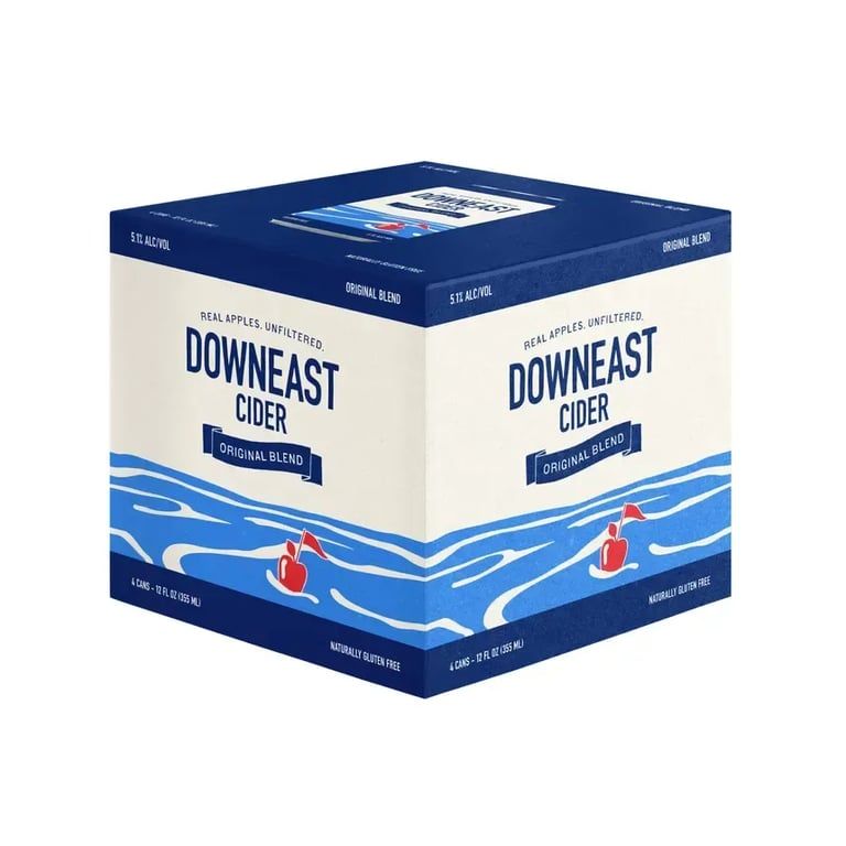 Downeast Unfiltered Craft Cider 4 pack can