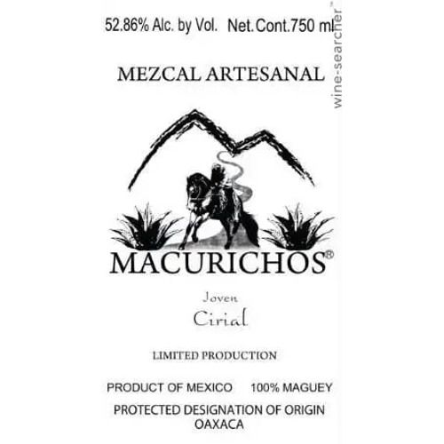 Macurichos Cirial Mezcal Joven 750 ml