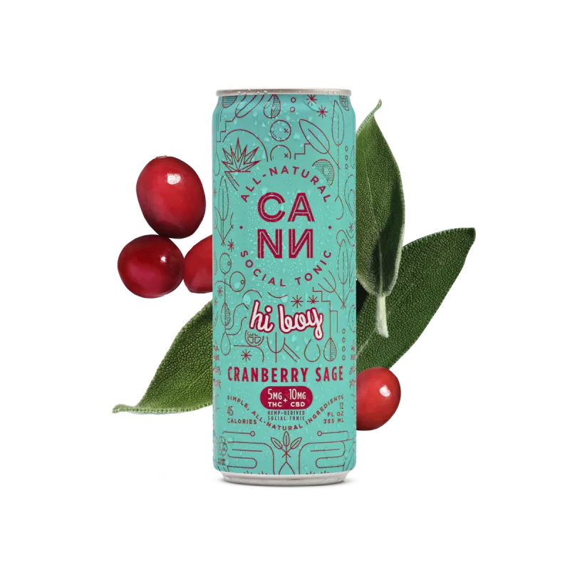 CANN - Hi Boy THC Seltzer - Cranberry Sage - 4 pack 12oz cans