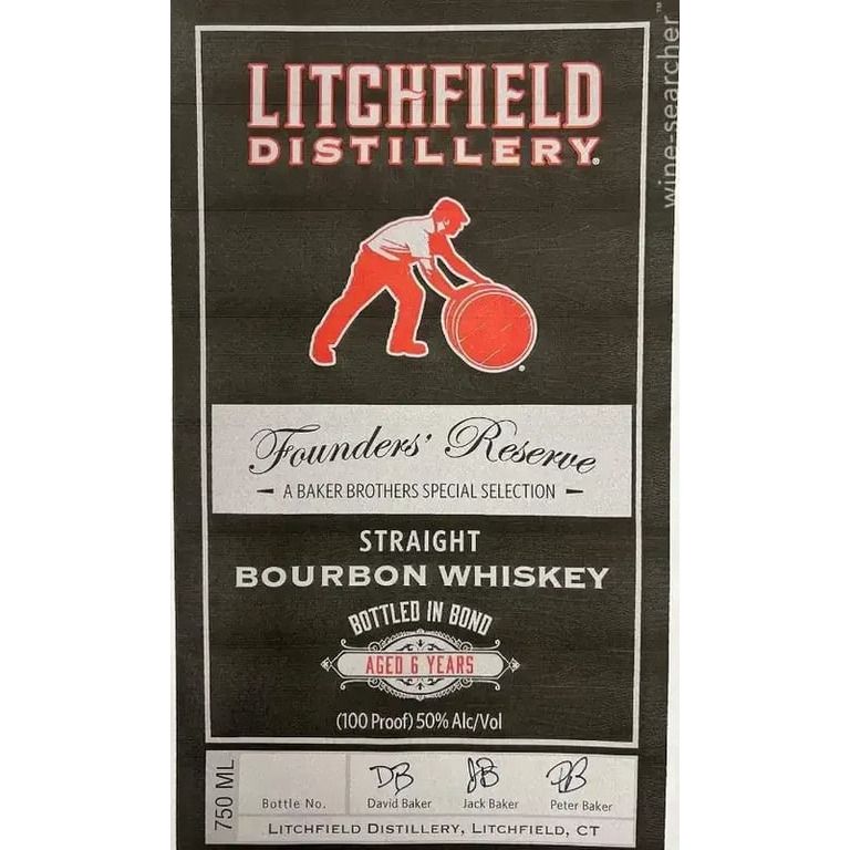 Litchfield Distillery Founder's Reserve Bottled In Bond 6 Year Straight Bourbon Whiskey 750 ml
