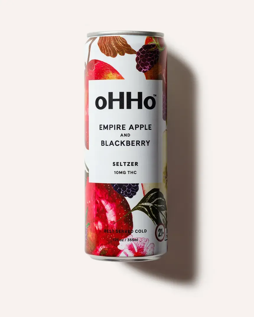 oHHo Empire Apple &amp; Blackberry THC Seltzer 4 pack can