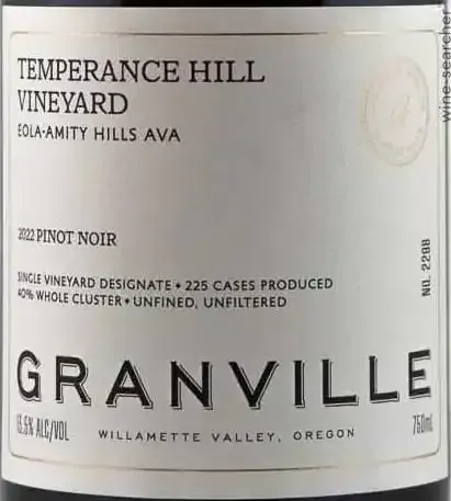 Granville Temperance Hill Vineyard Pinot Noir 2023 (750 ml)