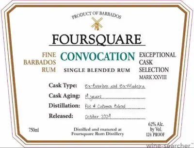 Foursquare Rum Distillery Exceptional Cask Selection Mark XXVIII 'Convocation' 14 Year Old Single Blended Rum (750 ml)