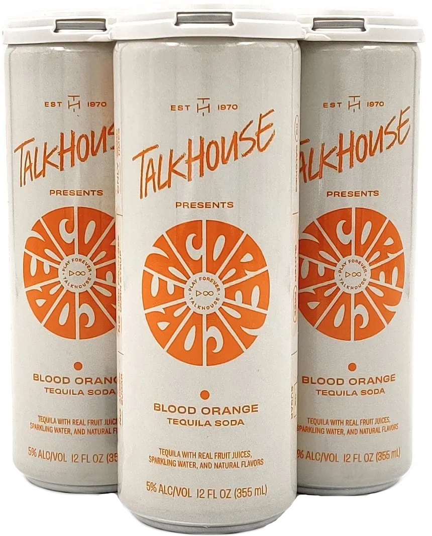 Talkhouse Encore Blood Orange Tequila Soda 4 can