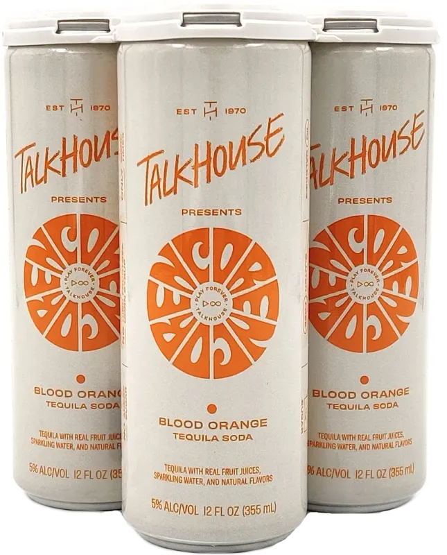 Talkhouse Encore Blood Orange Tequila Soda 4 can