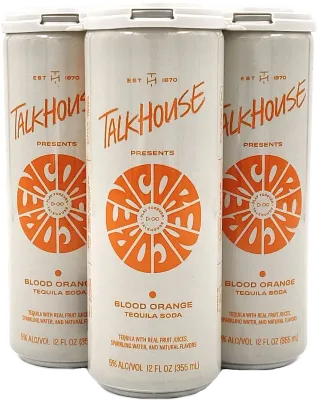 Talkhouse Encore Blood Orange Tequila Soda 4 can
