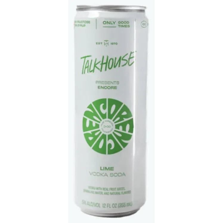 Talkhouse Encore Lime Vodka Soda 4 can