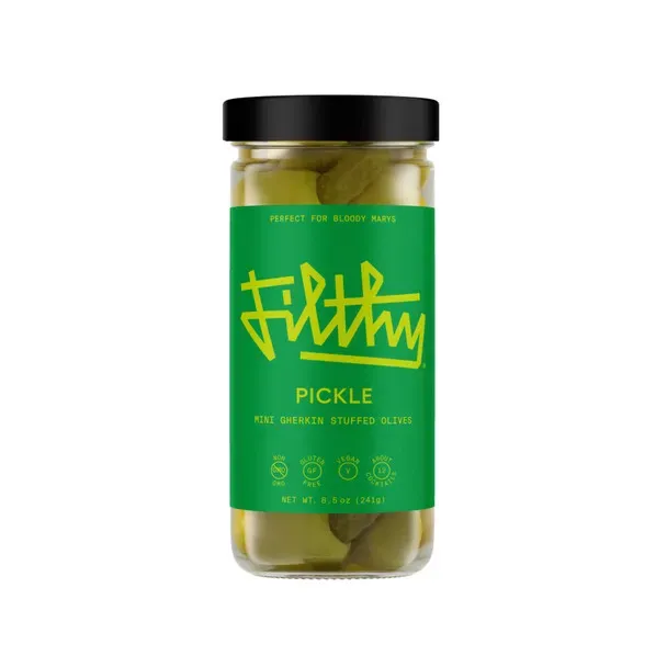Filthy Pickle Stuffed Olives 8.5 oz jar