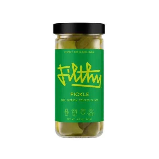 Filthy Pickle Stuffed Olives 8.5 oz jar