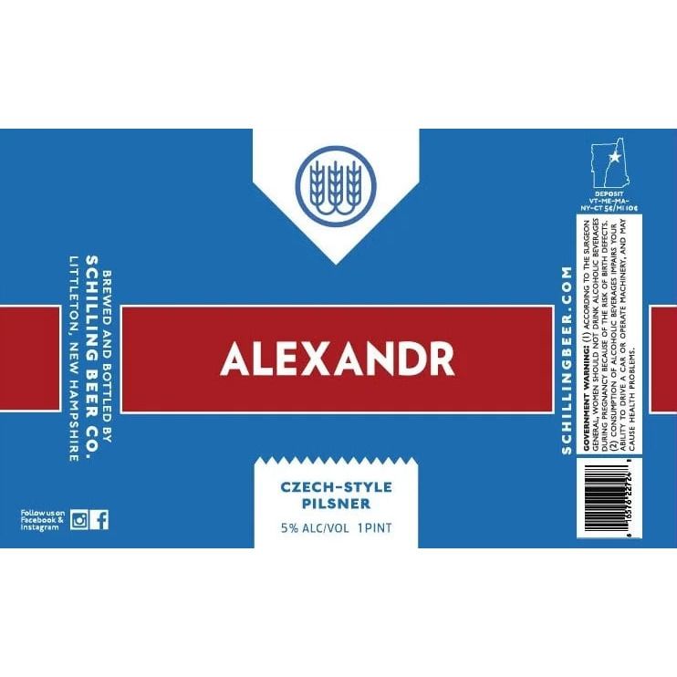 Schilling - Alexandr - Czech-Style Pilsner - 4 pack  16oz cans