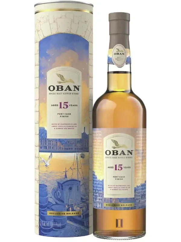Oban Aged 15 Years Port Cask Finish Single Malt Scotch Whisky (750 ml)