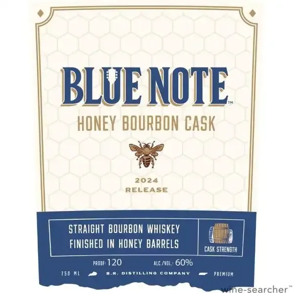 Blue Note Honey Barrels Finish Cask Strength Straight Bourbon Whiskey 750 ml