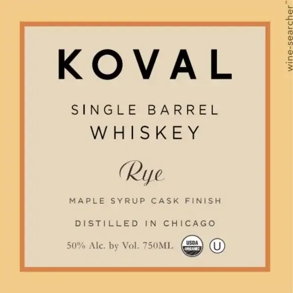 Koval Maple Syrup Cask Finish Single Barrel Rye Whiskey 750 ml
