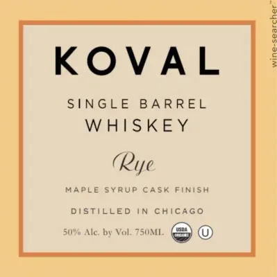 Koval Maple Syrup Cask Finish Single Barrel Rye Whiskey 750 ml