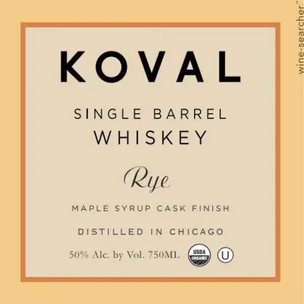 Koval Maple Syrup Cask Finish Single Barrel Rye Whiskey 750 ml