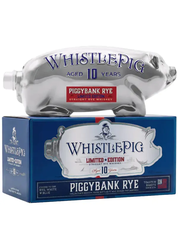 WhistlePig - 10 Year Old - Limited Edition - Piggybank Rye Whiskey - 750 ml