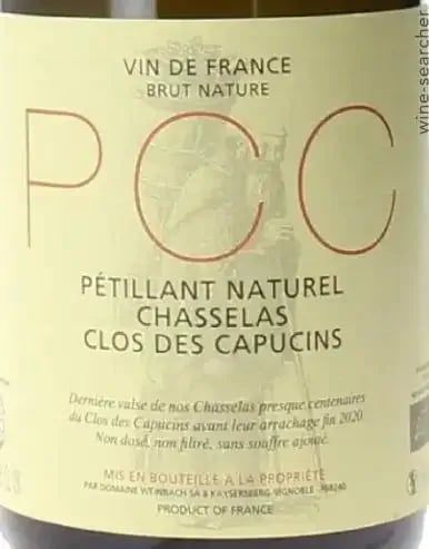 Domaine Weinbach Pcc Clos des Capucins Chasselas Brut Nature N.V. (750 ml)