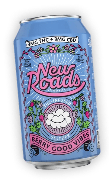 New Roads Berry Good Vibes THC Seltzer 4 can