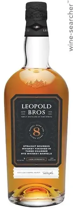 Leopold Bros. Three Chamber Rye Cask Finish Cask Strength 8 Year Old Straight Bourbon (750 ml)