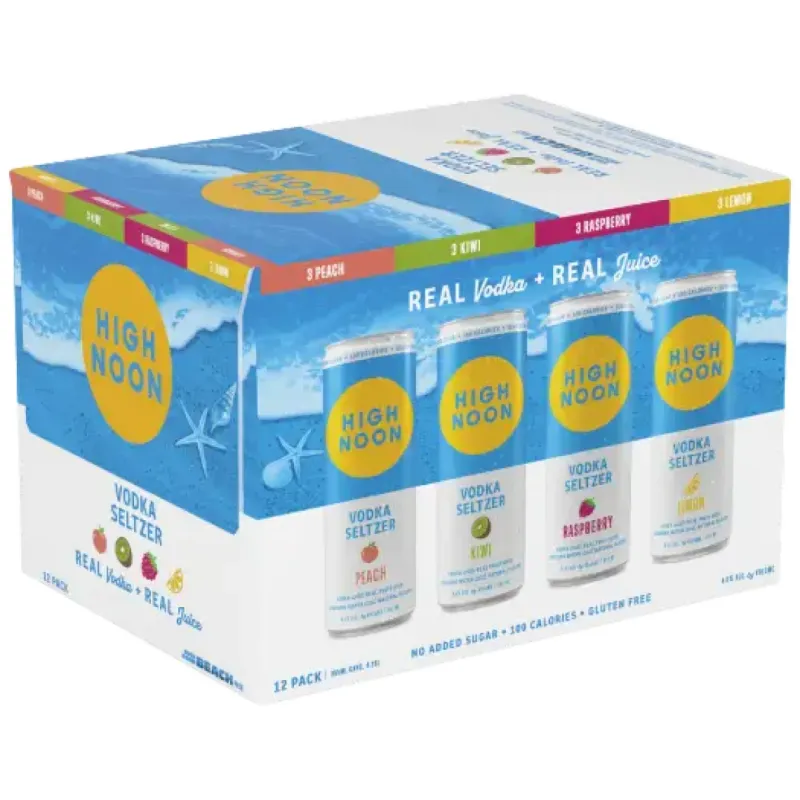 High Noon - Beach Variety Pack - Vodka &amp; Soda - 12 pack 355ml cans