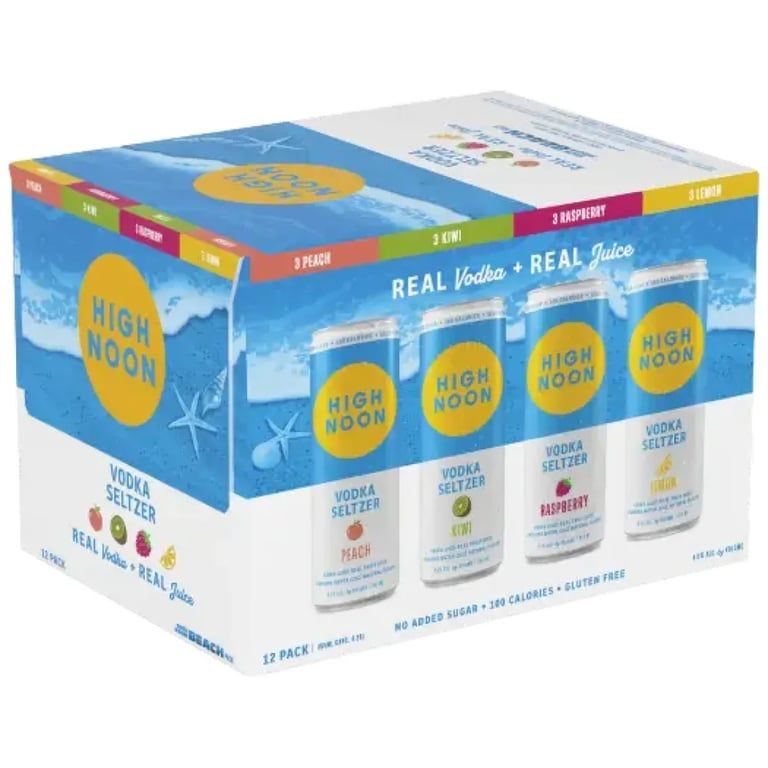 High Noon - Beach Variety Pack - Vodka &amp; Soda - 12 pack 355ml cans