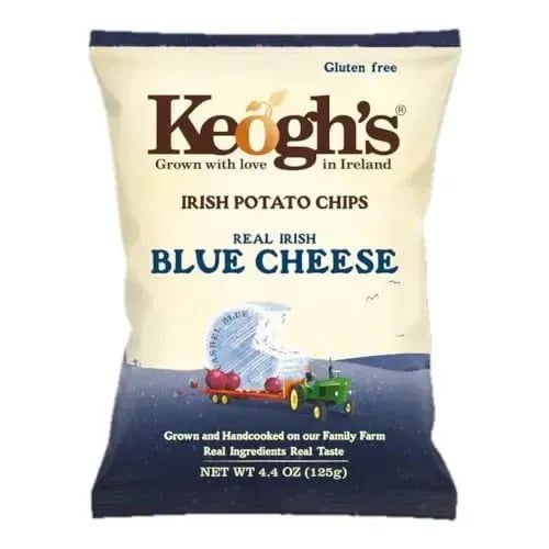 Keogh's Real Irish Blue Cheese Potato Chips 4.4 oz bag