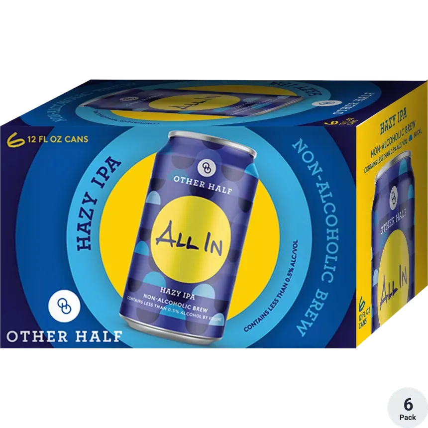 Other Half - All In - Non- Alcoholic IPA - 6 pack 12 oz cans