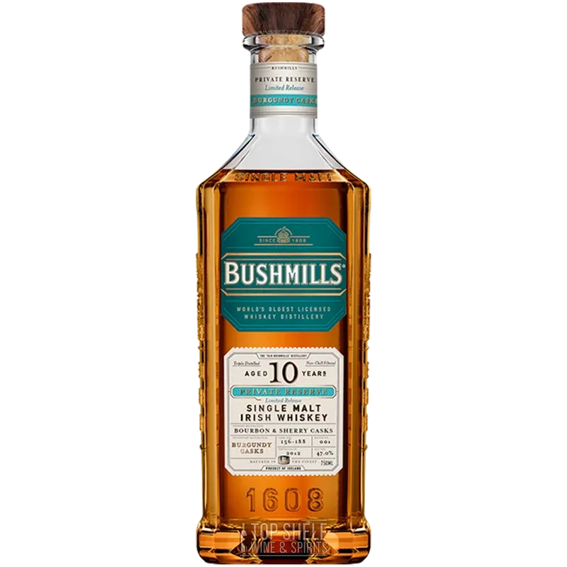 Bushmills Limited Release 10 Years Old Private Reserve Burgundy Cask Single Malt Irish Whiskey  (750 ml)