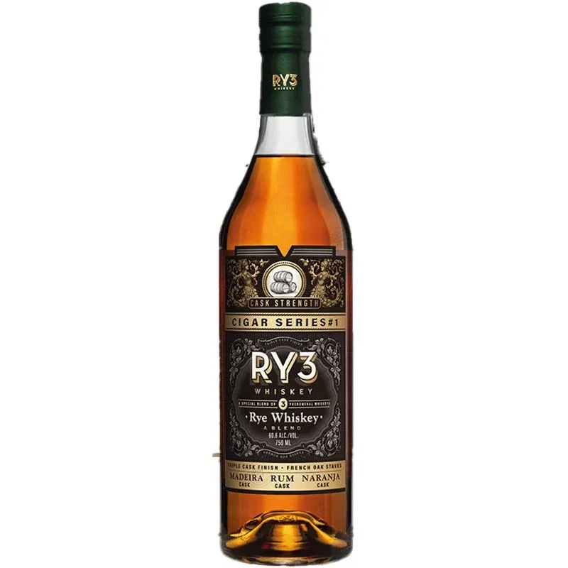 Ry3 Cigar Series Cask Strength Rye Whiskey (750 ml)