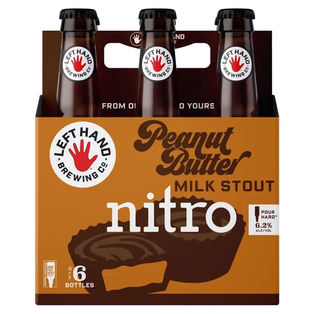 Left Hand Brewing - Nitro Peanut Butter - Milk Stout 6 pack bottles