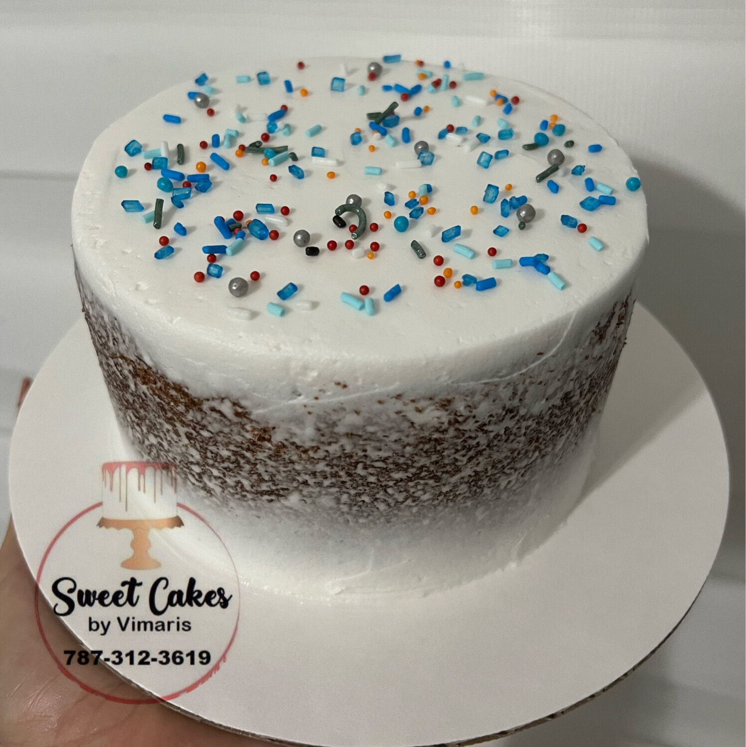 Semi Naked Cake blanco (15 porciones) por pedido