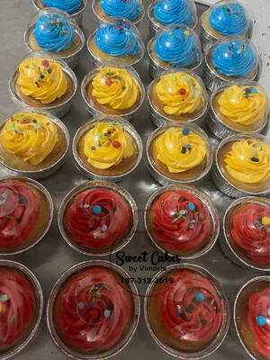 Cupcakes en envase con tapa (12) por pedido 7 días de anticipación.
