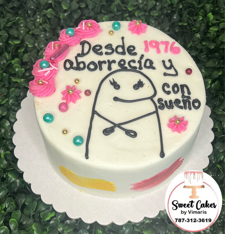 Flork Meme Cake con detalles
