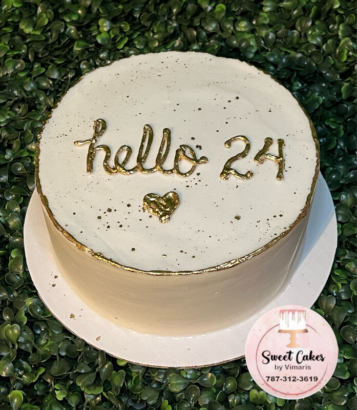 White Simple To GO Cake