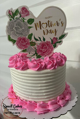Mother’s Day To Go Cake (15 porciones) con topper