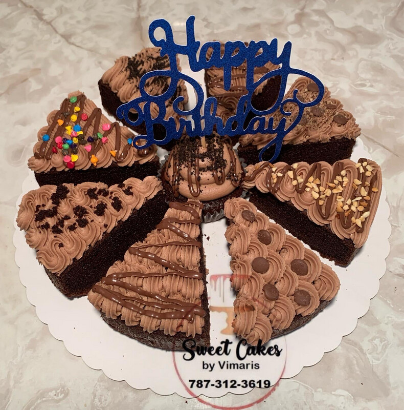 Pre- Cut Chocolate Cake