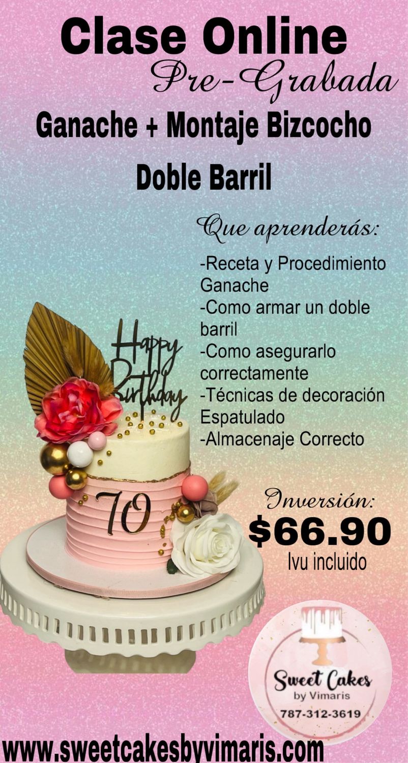 Clase Online Ganache + Montaje Doble Barril