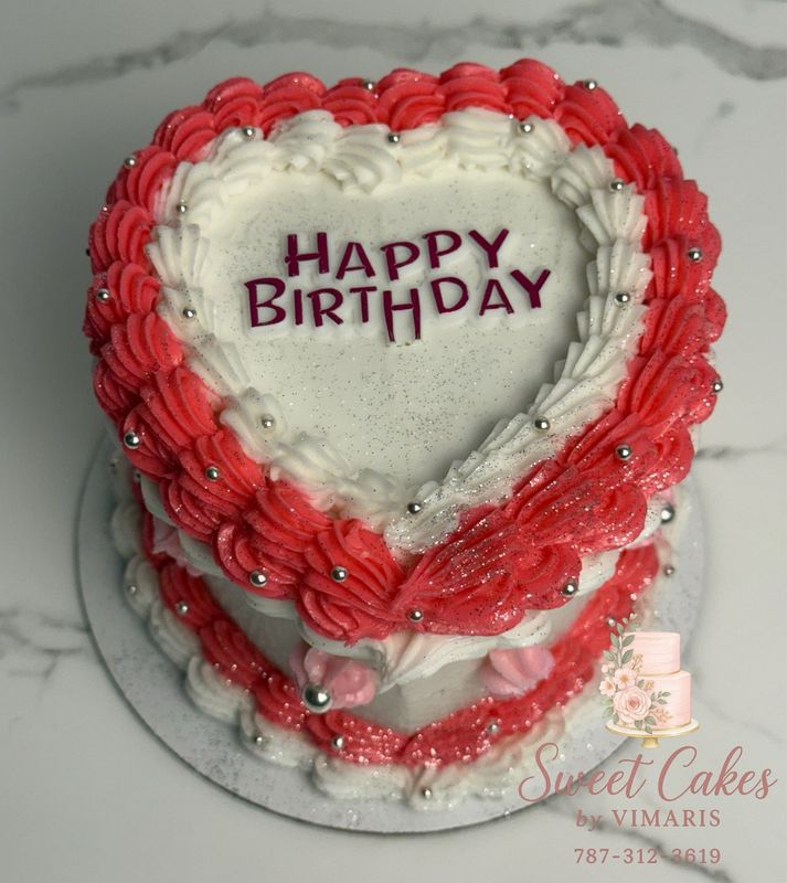Mini Heart Cake 4x5”
