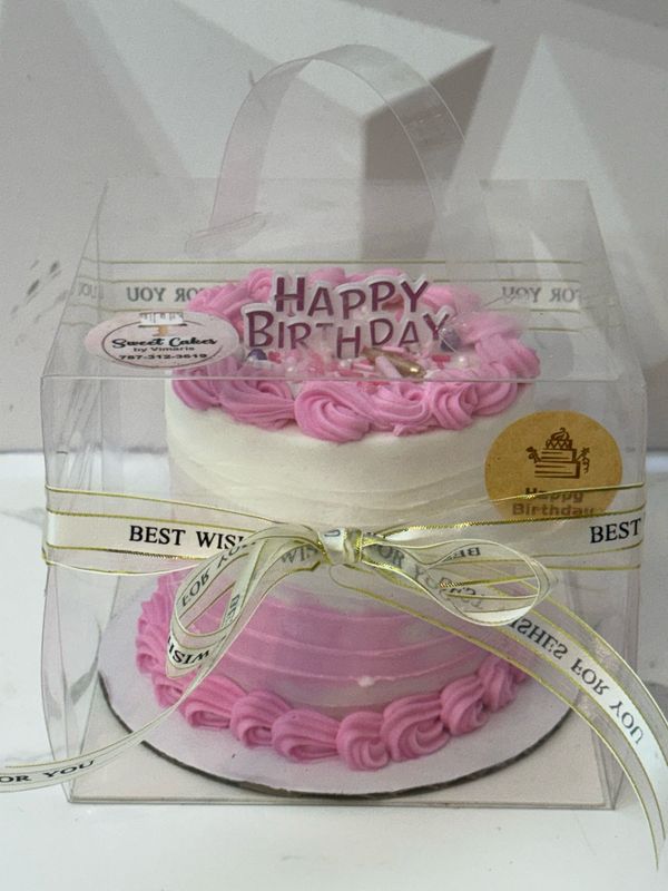 TO GO Cake in Box 4” (5-7 porciones)