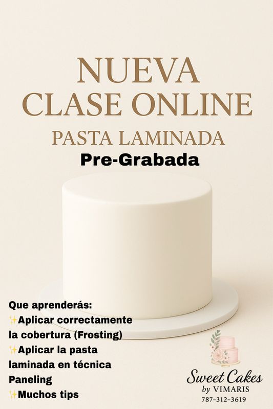 CLASE ONLINE: CUBRIR UN BIZCOCHO EN PASTA LAMINADA