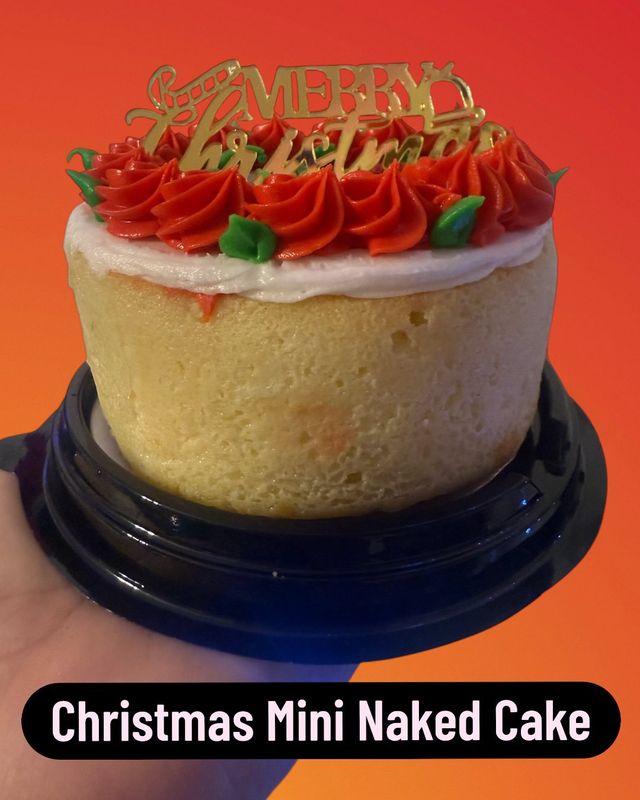 Christmas Mini Naked Cake 4x2&quot;