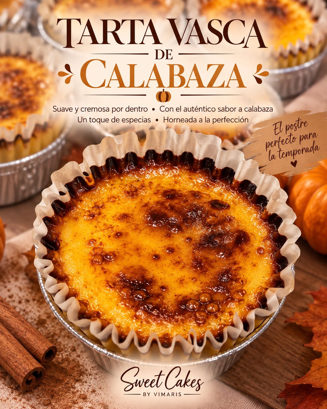 Tarta Vasca Calabaza
