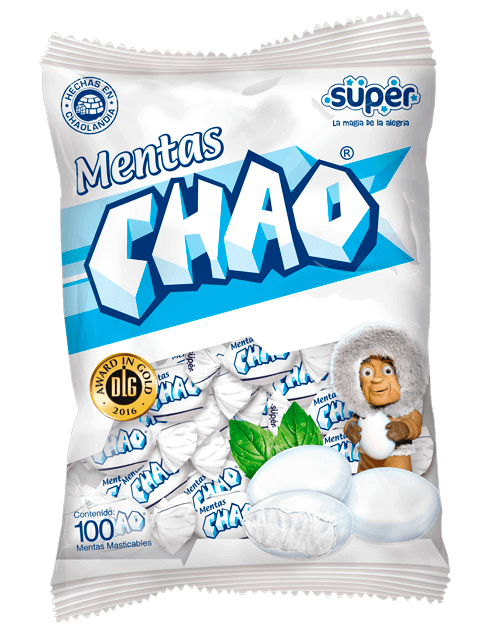 Chao confite menta 100U